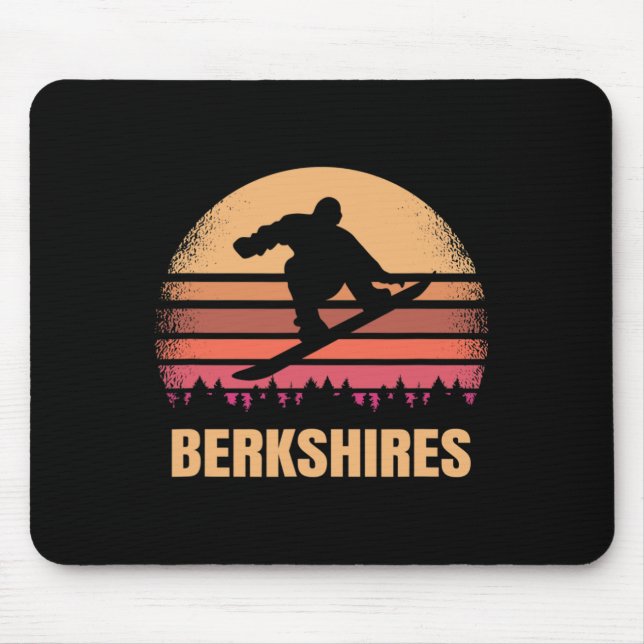 Berkshires Machusetts Snowboarding Outdoor Ma 80s  Mouse Mat (Front)