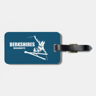 Berkshires Massachusetts Skier Luggage Tag