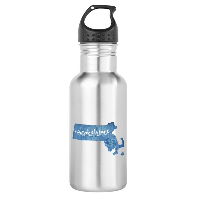 Berkshires Massachusetts Wood Grain 532 Ml Water Bottle (Front)