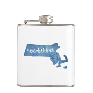 Berkshires Massachusetts Wood Grain Hip Flask