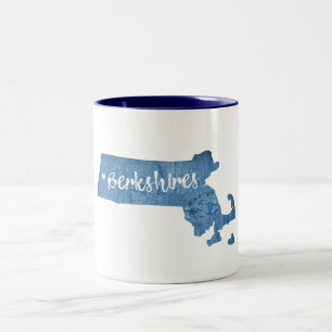 Berkshires Massachusetts Wood Grain Two-Tone Coffee Mug