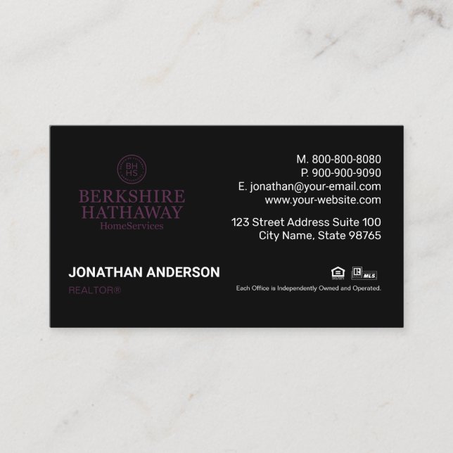 Berkshite Hathaway Business Card (Front)