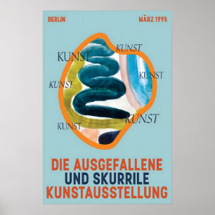 Berlin 1995 Art Exhibition Poster Abstract Gallery