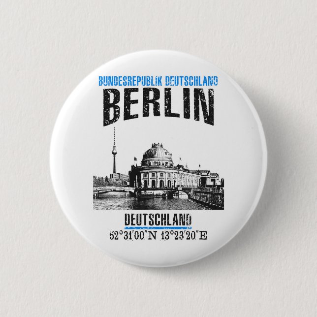 Berlin 6 Cm Round Badge (Front)