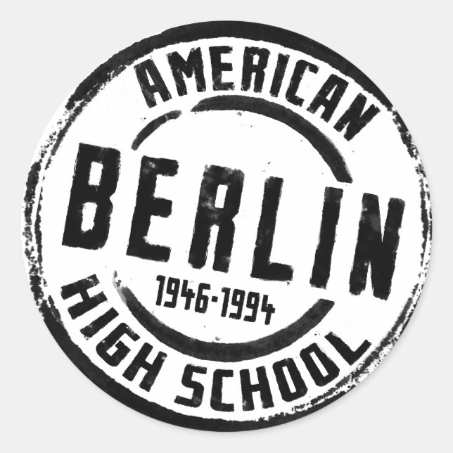 Berlin American High School Stamp A004 Classic Round Sticker (Front)