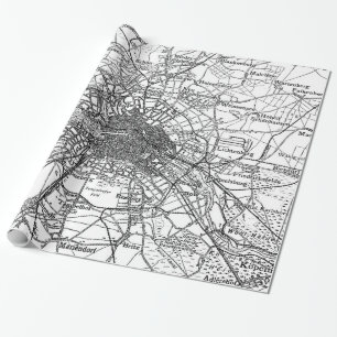 Berlin and Surrounding Areas Map(1911) Wrapping Paper