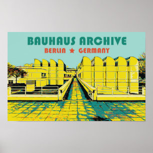 Berlin, Bahaus Archive, Germany Postcard Poster