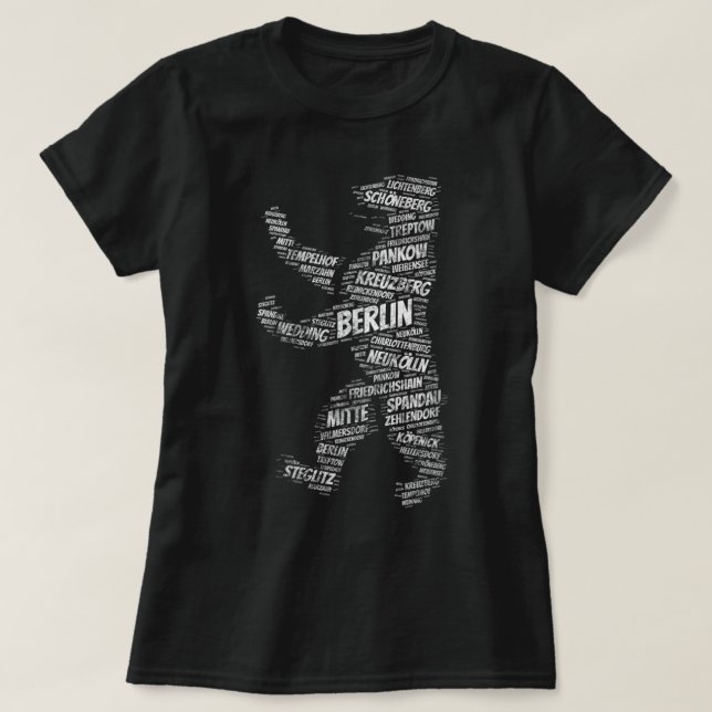 Berlin Bear Landmark City Districts Germany Souven T-Shirt (Design Front)