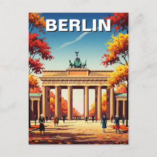 Berlin Brandenburg Gate Germany Travel Postcard