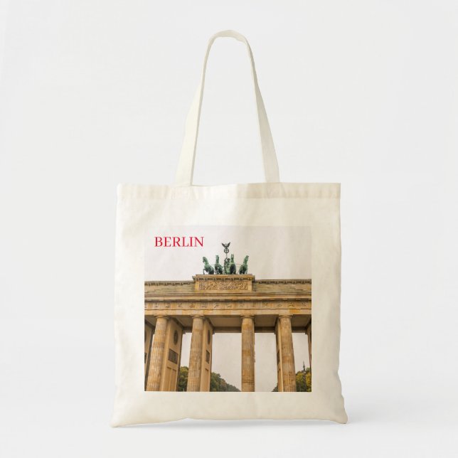 Berlin Brandenburg Gate Quadriga view tote bag (Front)
