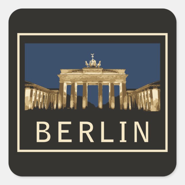 Berlin Brandenburg Gate Square Sticker (Front)