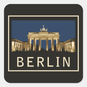 Berlin Brandenburg Gate Square Sticker