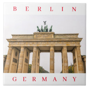 Berlin Brandenburg Gate view ceramic tile
