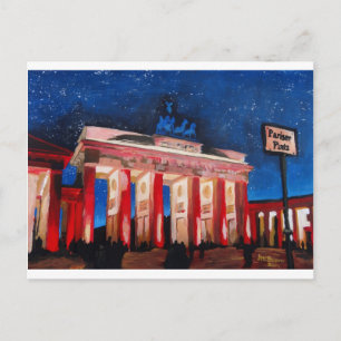 Berlin Brandenburg Gate With Paris Place At Nigh Postcard