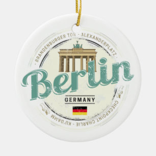 Berlin Capital Vintage City Germany souvenir Ceramic Tree Decoration
