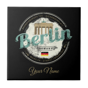 Berlin Capital Vintage City Germany souvenir Tile