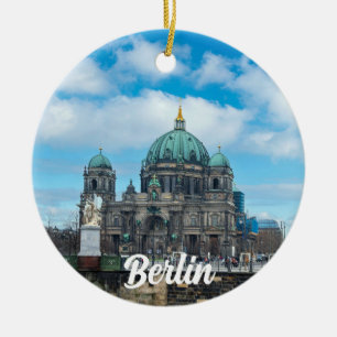Berlin Cathedral and TV tower in Berlin, Germany Ceramic Tree Decoration