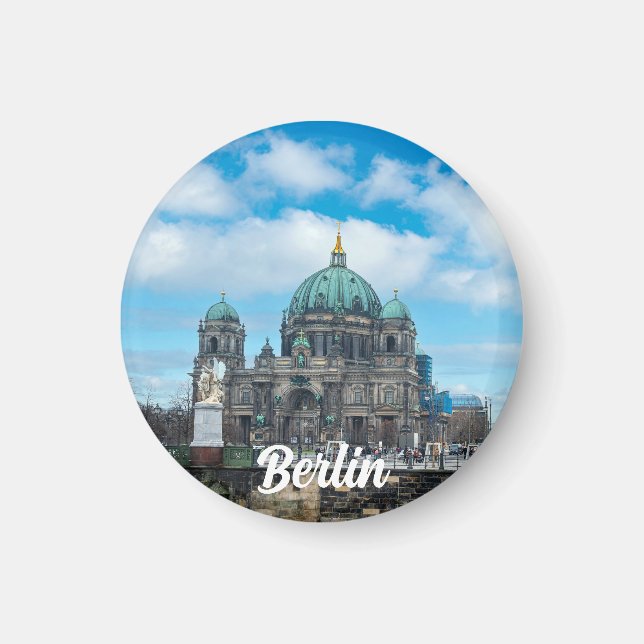 Berlin Cathedral and TV tower in Berlin, Germany Magnet (Front)
