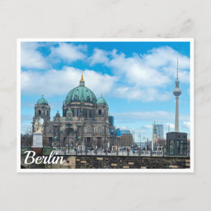 Berlin Cathedral and TV tower in Berlin, Germany Postcard