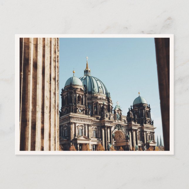 Berlin Cathedral by the Spree River at Night Postcard (Front)