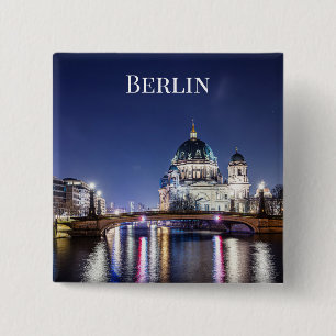 Berlin Cathedral in Berlin, Germany 15 Cm Square Badge