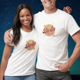 Berlin City Germany Retro Vintage brown  T-Shirt