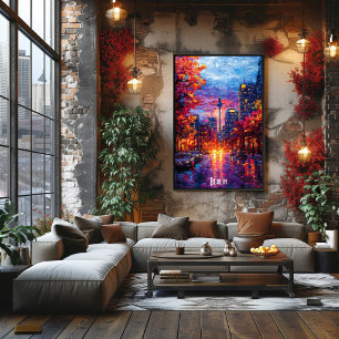 Berlin City Skyline Poster – Dynamic German Art