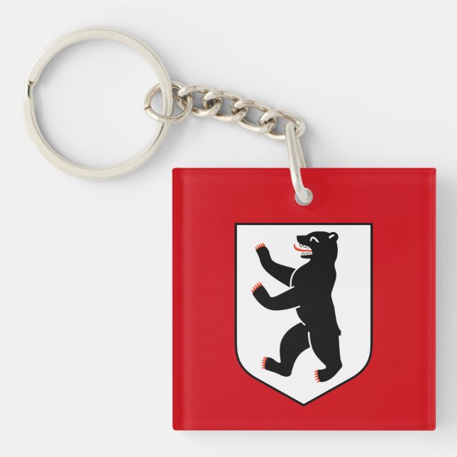 Berlin city symbol germany flag bear emblem key ring (Front)