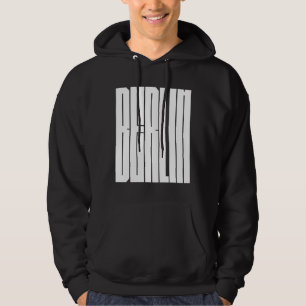 Berlin city typographic design hoodie