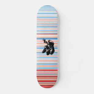 Berlin Clima Stripes Astronaut Cosmonaut 1881-2019 Skateboard