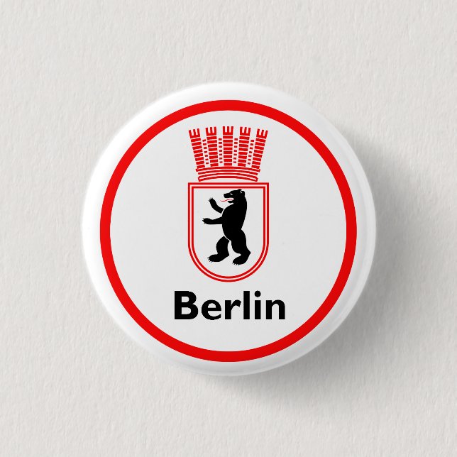 Berlin Coat of Arms 3 Cm Round Badge (Front)
