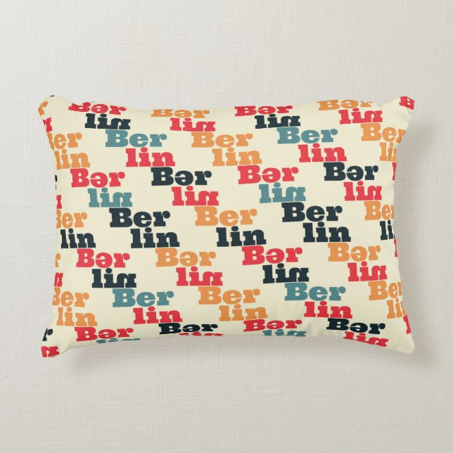 Berlin creative pattern. decorative cushion (Front)