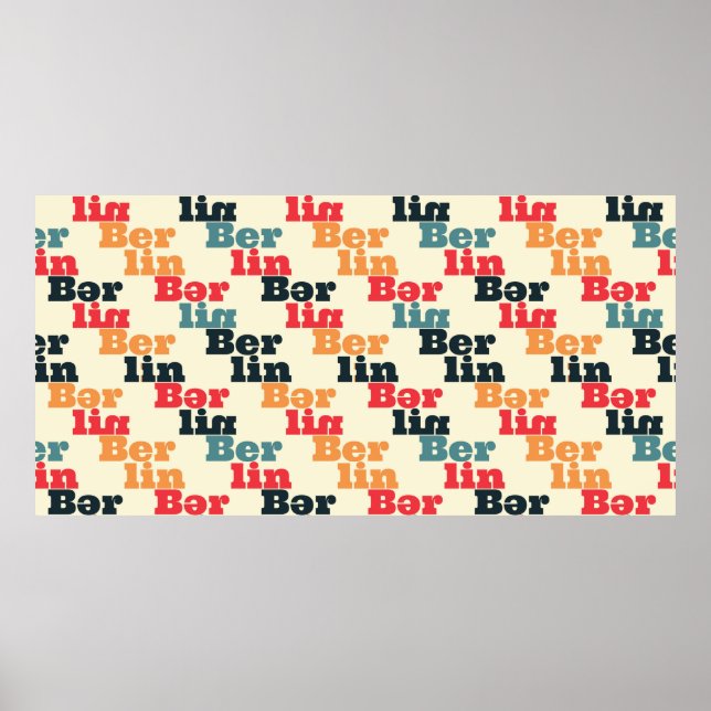 Berlin creative pattern. poster (Front)