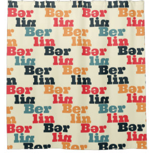 Berlin creative pattern. shower curtain