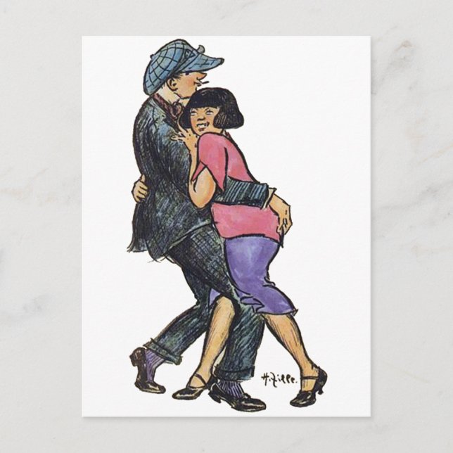 Berlin Dancers Early 1900's Postcard (Front)