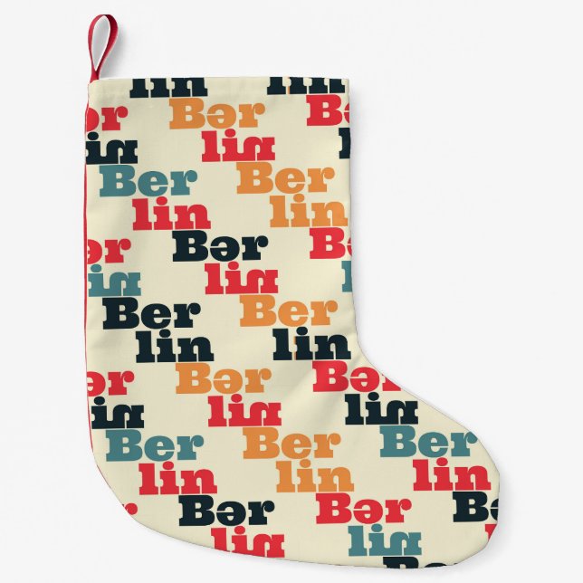 Berlin Digital Creative, Print Pattern. Small Christmas Stocking (Front)