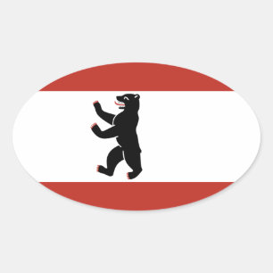 Berlin flag oval sticker