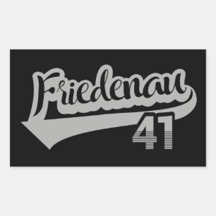 Berlin Friedenau 41 Classic City Number Rectangular Sticker