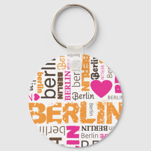 Berlin german typography key chain
