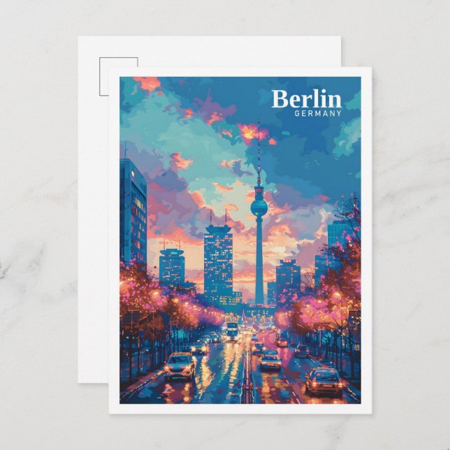 Berlin Germany Art Vintage Travel  Postcard (Front/Back)