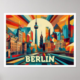 Berlin Germany artistic colorful Poster