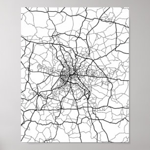 Berlin, Germany Black Line Poster