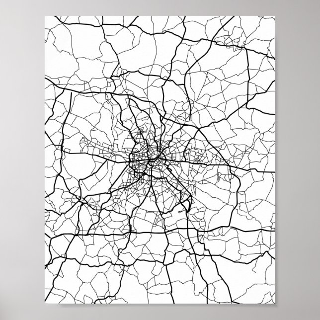 Berlin, Germany Black Line Poster (Front)