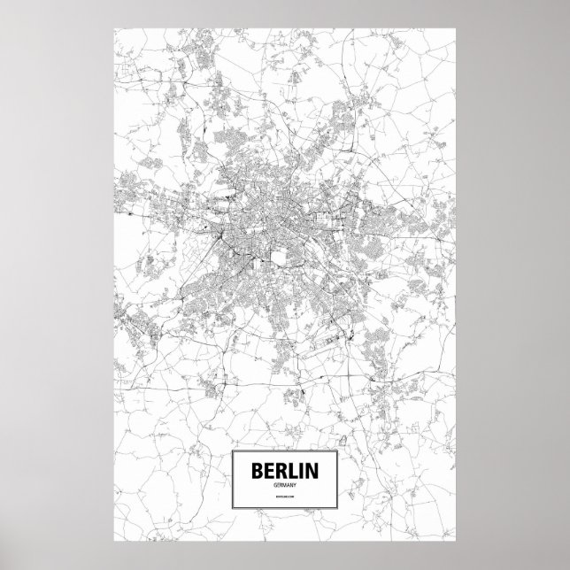 Berlin, Germany (black on white) Poster (Front)