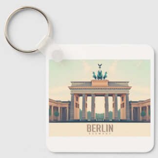 Berlin Germany Brandenburg Gate Pastel Travel Key Ring