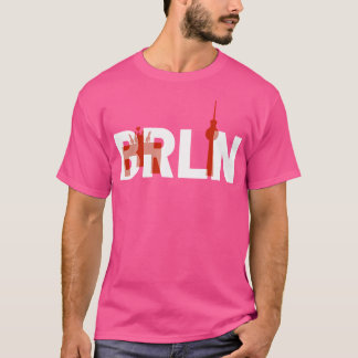 Berlin Germany Brandenburger Gate Brln Typography  T-Shirt