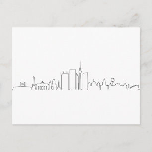 BERLIN Germany Capital City Skyline Silhouette Postcard