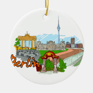 Berlin - Germany Ceramic Tree Decoration