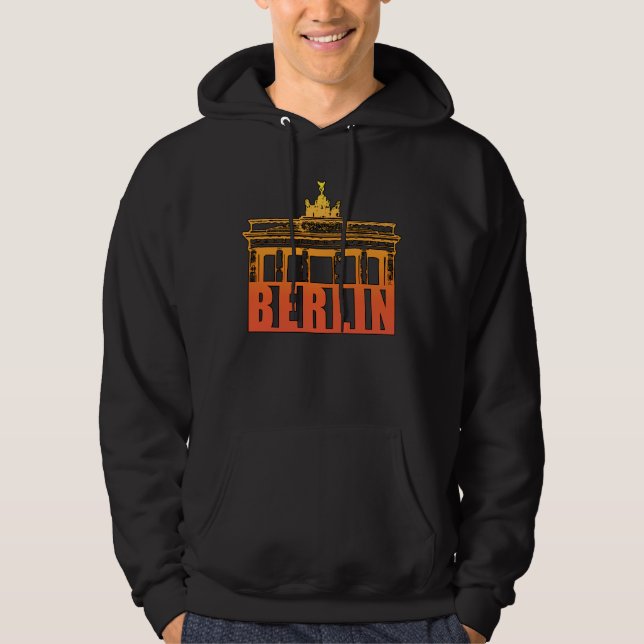 Berlin Germany City Cityscape Skyline Funny Gift Hoodie (Front)