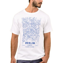 Berlin Germany City Map Blue